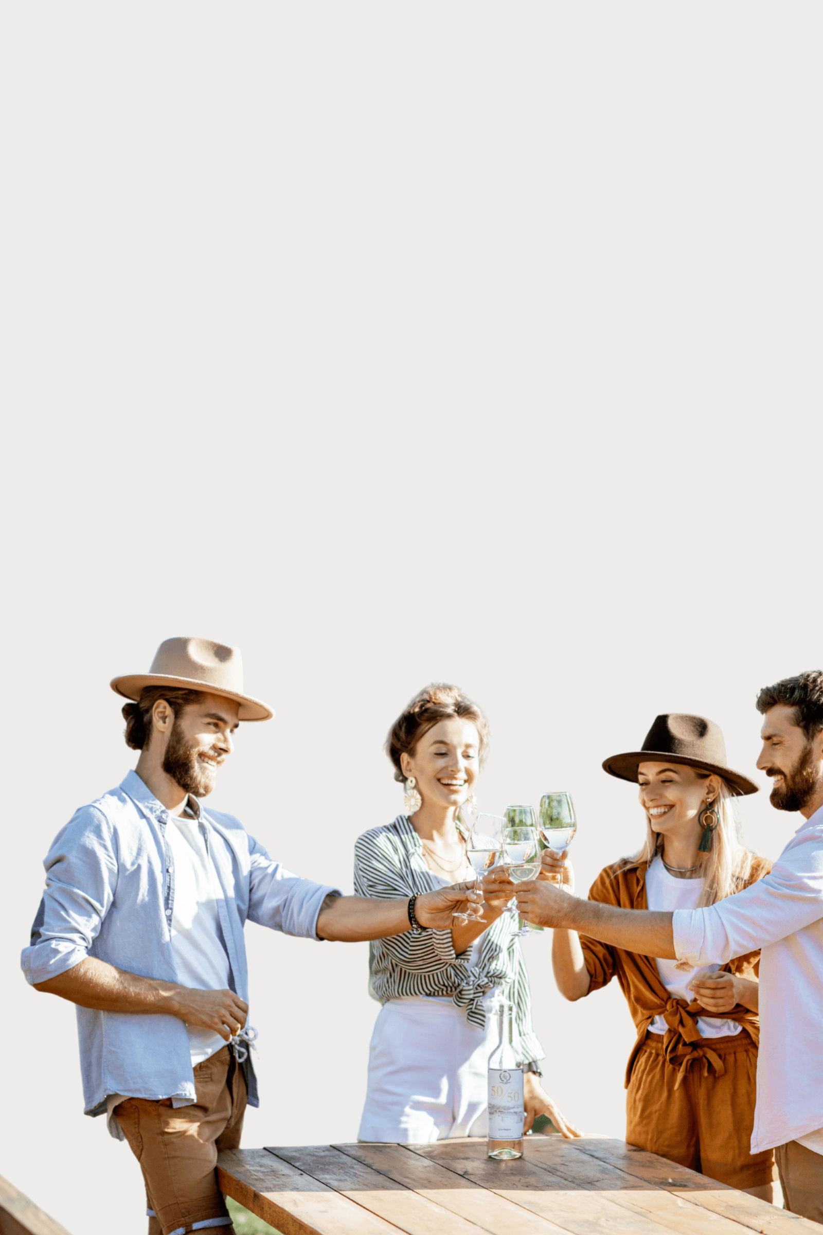 A group of people drinking wine