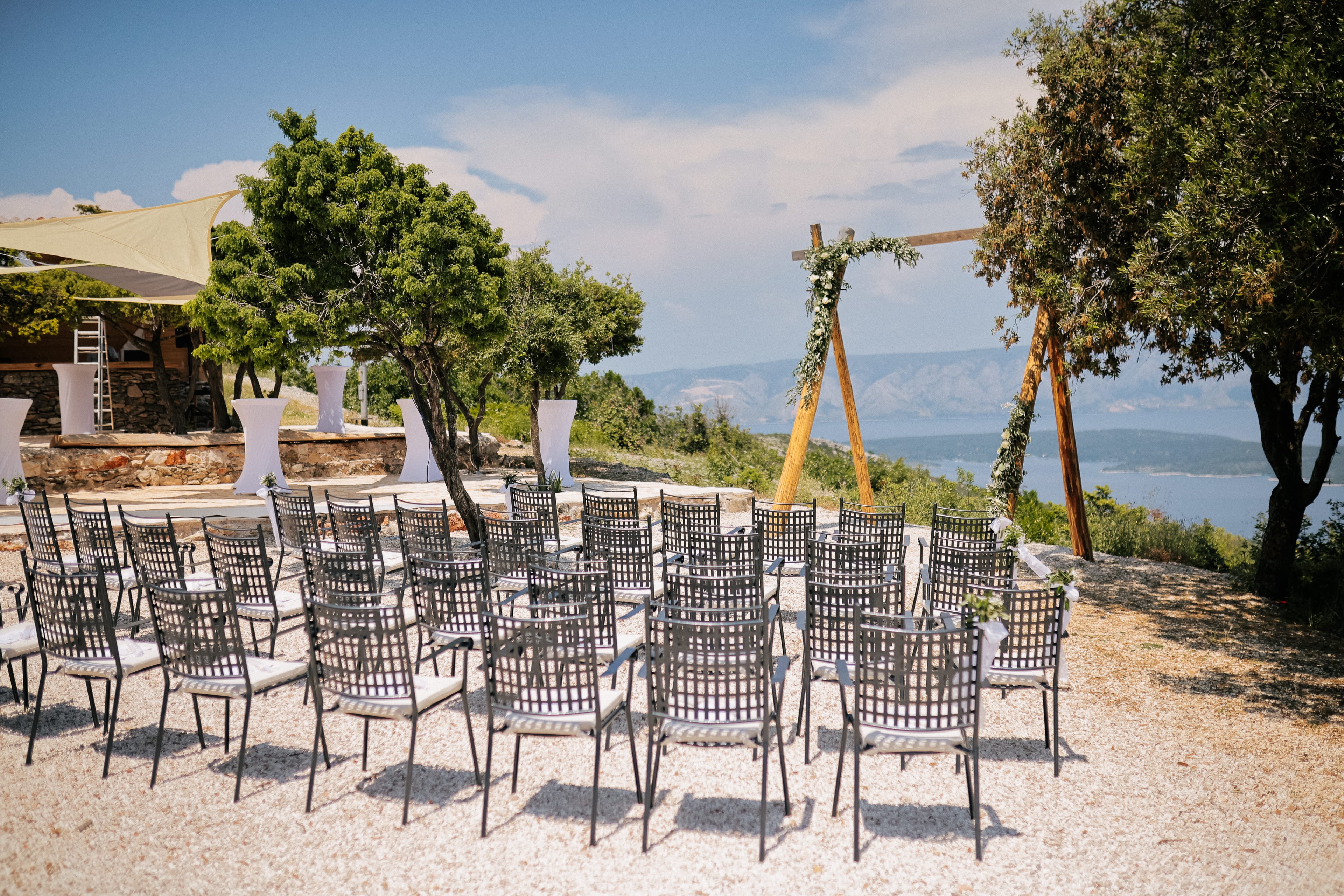 Our ceremony seating at Alavia.